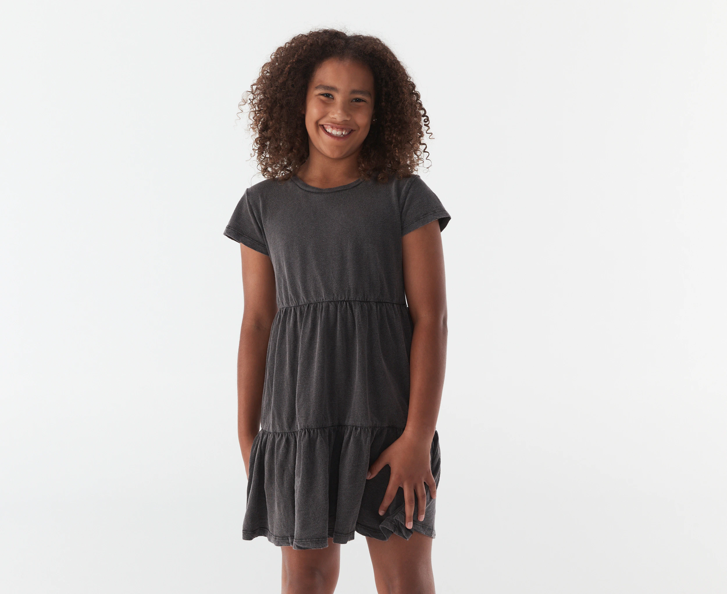 Eve Girl Youth Beach Dress - Washed Black