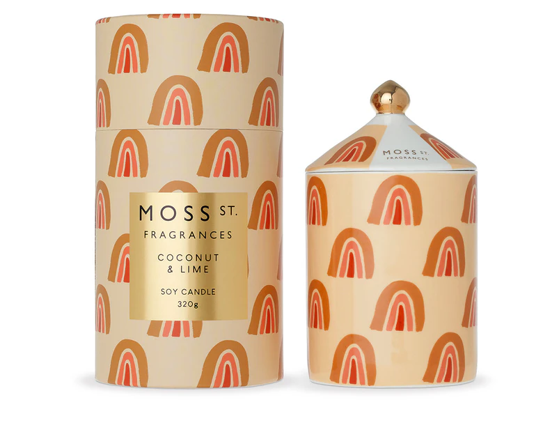 Moss St. Coconut & Lime Ceramic Soy Candle 320g