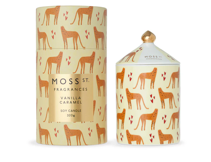 Moss St. Vanilla Caramel Ceramic Soy Candle 320g