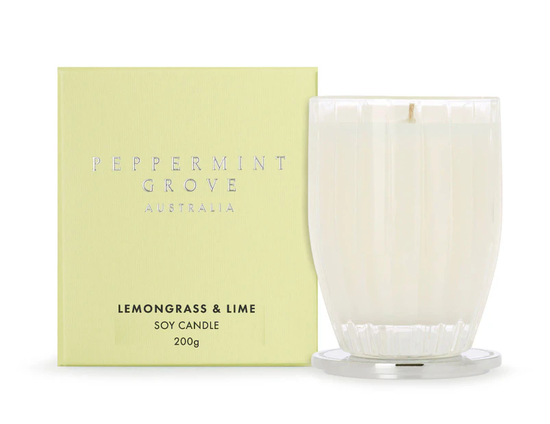 Peppermint Grove Lemongrass & Lime Soy Candle 200g