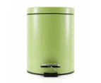 SOGA 2X Foot Pedal Stainless Steel Rubbish Recycling Garbage Waste Trash Bin Round 12L Green