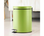 SOGA 2X Foot Pedal Stainless Steel Rubbish Recycling Garbage Waste Trash Bin Round 12L Green