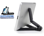 Adjustable Tablet Stand Compatible with iPad iPhone Phone Stand Desktop Heavy Duty Universal Desk Stand - Black