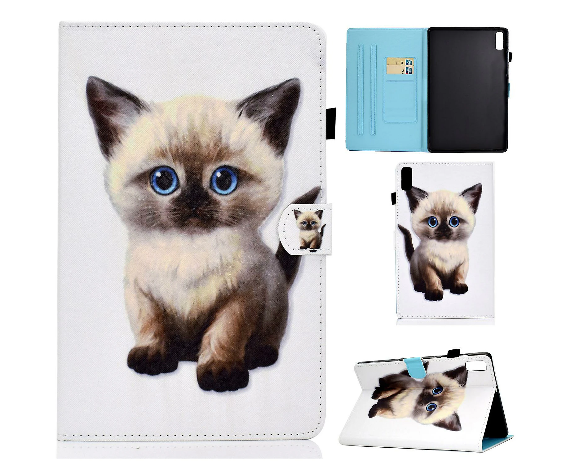 For Lenovo Tab P11 Gen 2 TB-350 PU Leather Protective Case A2 Pattern Printing Stand Tablet Cover with Card Holder