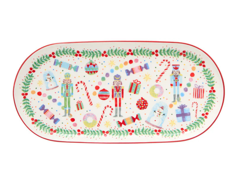 Maxwell & Williams 30x15cm Jolly Joy Joy Nutcracker Oblong Platter