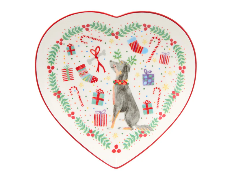 Maxwell & Williams 22cm Jolly Joy Joy Dog Heart Dish