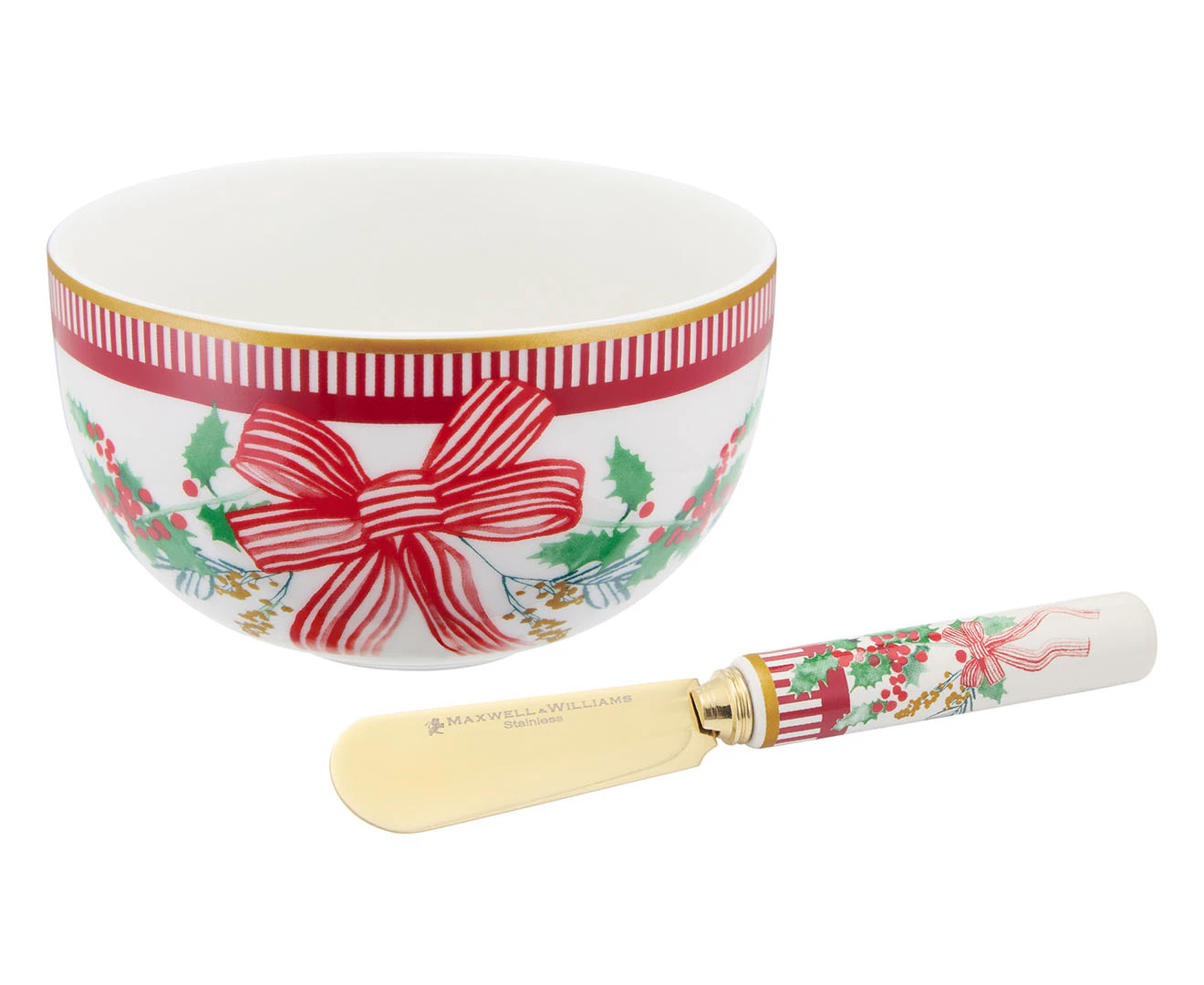 Maxwell & Williams 2-Piece Festive Flora Dip & Spreader Set