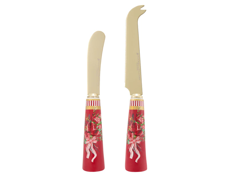 Maxwell & Williams 2-Piece Festive Flora Spreader & Cheese Knife Set