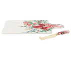 Maxwell & Williams 2-Piece Festive Flora Cheese Paddle & Knife Set