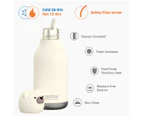 Asobu 460mL Polar Bear Bestie Double Walled Insulated Drink Bottle - White