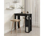 vidaXL Bar Table with Shelf Black 102x50x103.5 cm Engineered Wood