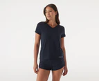 Calvin Klein Women's Bamboo Lounge Short Sleeve Tee & Shorts Set - Shoreline