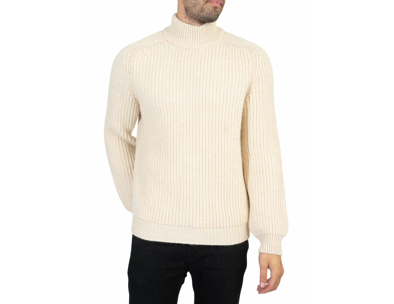 Edwin Men's Roni High Collar Knit - Beige