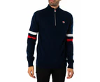 Fila Men's Harrison 1/4 Zip Contrast Knit - Blue