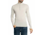 John Smedley Men's Barrow Zip Knit - Beige