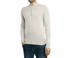 John Smedley Men's Barrow Zip Knit - Beige