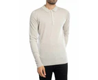 John Smedley Men's Cotswold Longsleeved Polo Shirt - Beige