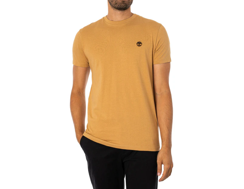 Timberland Men's Slim Fit Embroidered Logo T-Shirt - Brown