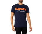 Superdry Men's Core Logo Classic Washed T-Shirt - Blue