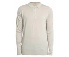 John Smedley Men's Cotswold Longsleeved Polo Shirt - Beige