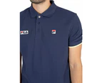 Fila Men's Pablo Tipped Rib Basic Polo Shirt - Blue