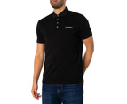 Armani Exchange Men's Chest Brand Polo Shirt - Black