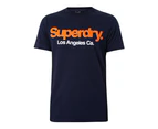 Superdry Men's Core Logo Classic Washed T-Shirt - Blue