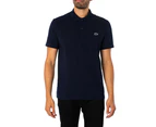 Lacoste Men's Regular Fit Cotton Blend Polo Shirt - Blue