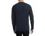 Superdry Men's Textured Knit Jumper - Blue