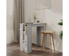 vidaXL Bar Table with Shelf Grey Sonoma 102x50x103.5 cm Engineered Wood