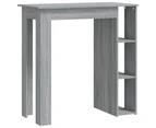 vidaXL Bar Table with Shelf Grey Sonoma 102x50x103.5 cm Engineered Wood