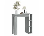 vidaXL Bar Table with Shelf Grey Sonoma 102x50x103.5 cm Engineered Wood