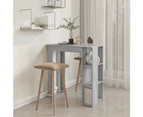 vidaXL Bar Table with Shelf Grey Sonoma 102x50x103.5 cm Engineered Wood