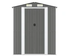 Garden Shed Light Grey Galvanised Steel Multi Size