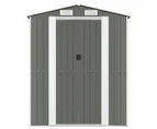 Garden Shed Light Grey Galvanised Steel Multi Size