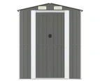 Garden Shed Light Grey Galvanised Steel Multi Size