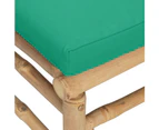 vidaXL 2 Piece Garden Lounge Set with Green Cushions Bamboo