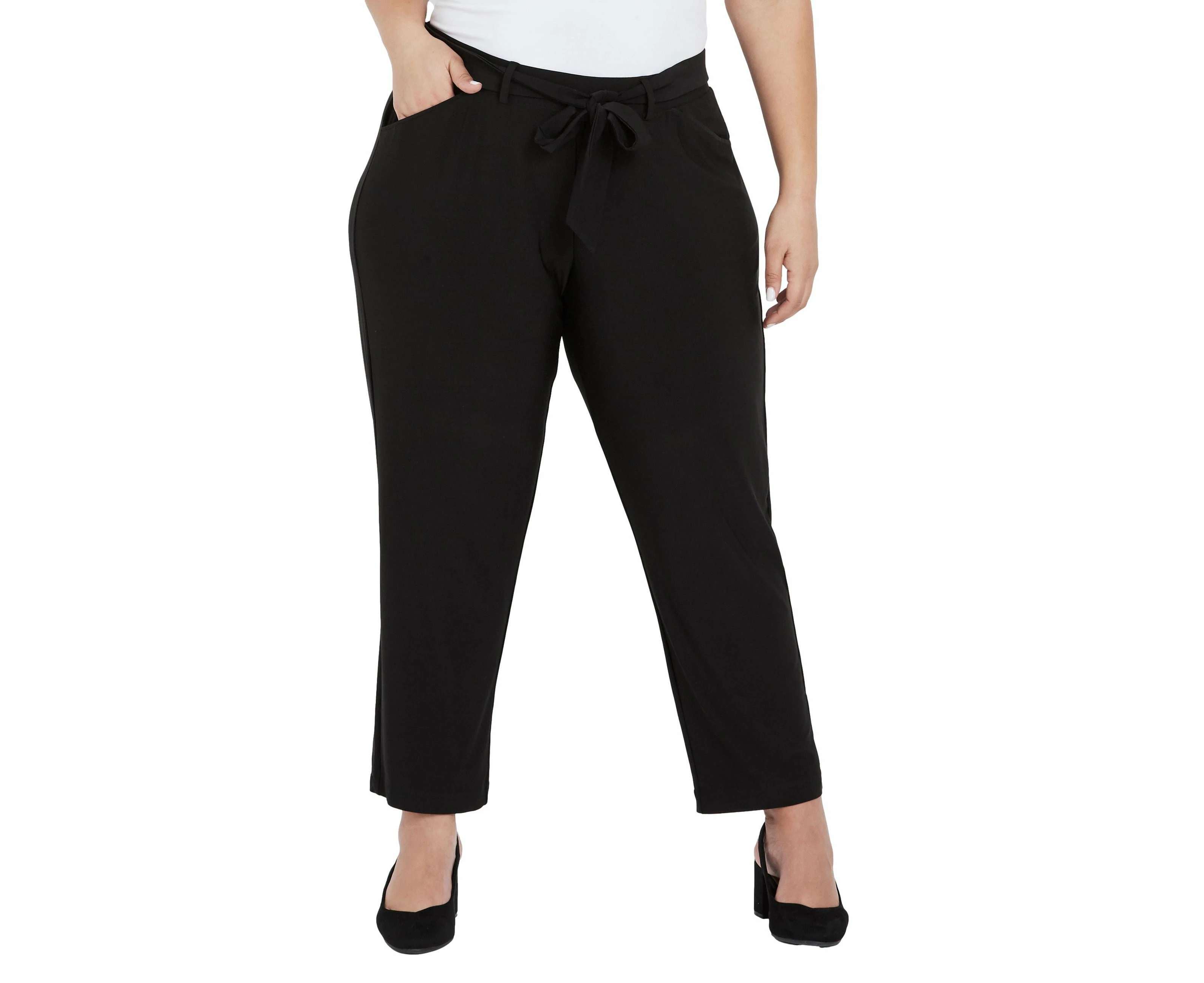 AUTOGRAPH - Plus Size - Womens Pants / Trousers -  Tapered Belt Pant