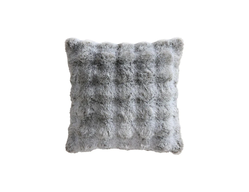 Logan and Mason Platinum Rabbit Fur Super Soft Cushion