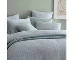 Platinum Collection Frankie Sage Cotton Rich Waffle Quilt Cover Set