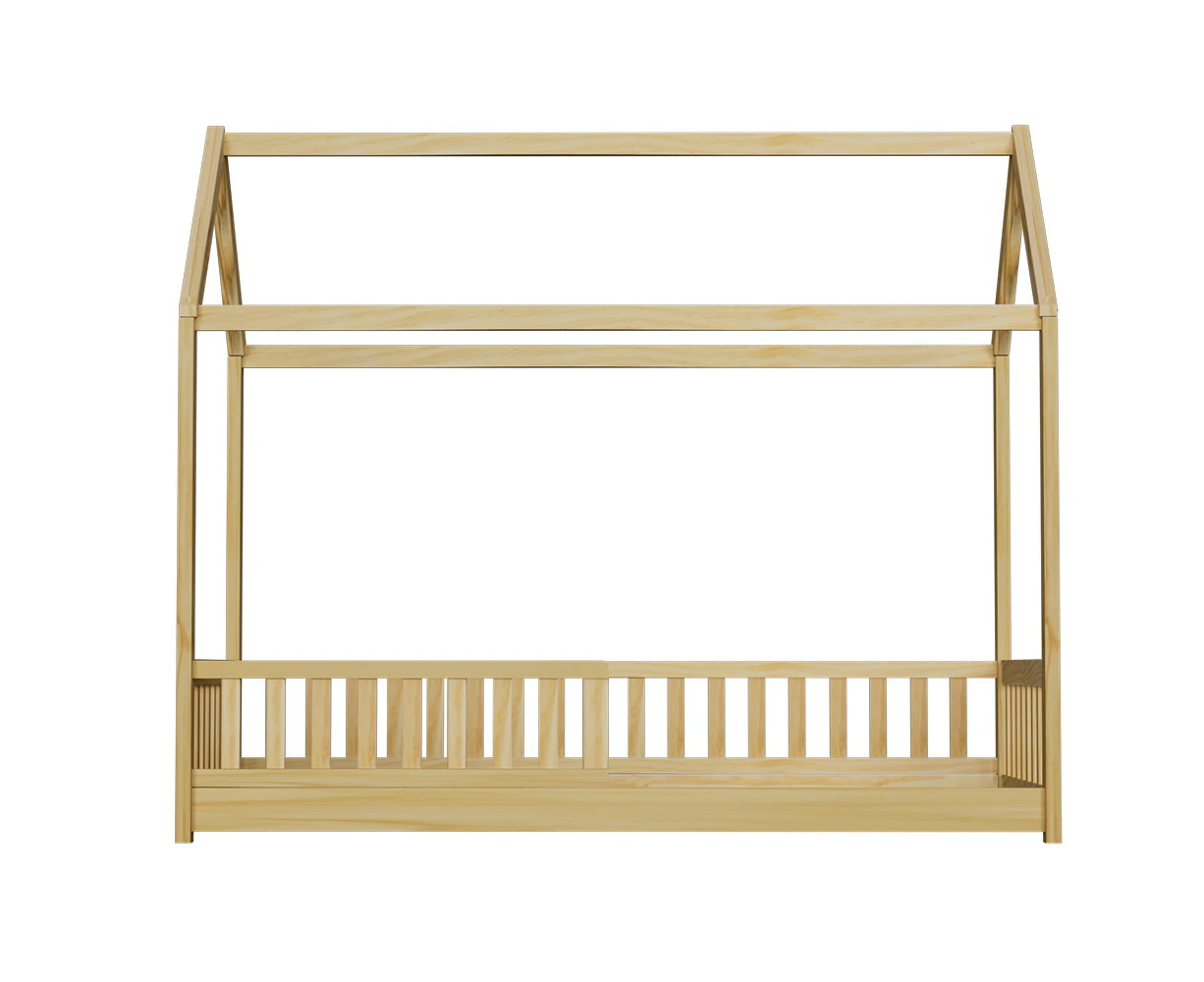 Bed Frame Wooden Kids House Frame Oak