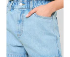 Denim Paperbag Shorts - Lily Loves