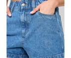 Denim Paperbag Shorts - Lily Loves