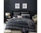 Private collection Laurence Navy Duvet Doona Quilt Cover Set - Queen Size