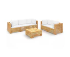 vidaXL 6 Piece Garden Lounge Set with Cushions Solid Wood Teak