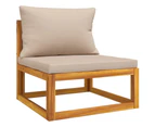 vidaXL 2 Piece Garden Sofa Set with Cushions Solid Wood Acacia