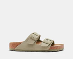 Birkenstock Unisex Arizona Birko-Flor Regular Fit Sandals - Faded Khaki