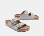 Birkenstock Unisex Arizona Birko-Flor Regular Fit Sandals - Stone Coin