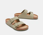 Birkenstock Unisex Arizona Birko-Flor Regular Fit Sandals - Faded Khaki