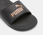 Puma Women's Cool Cat 2.0 Slides - Black/Rose Gold